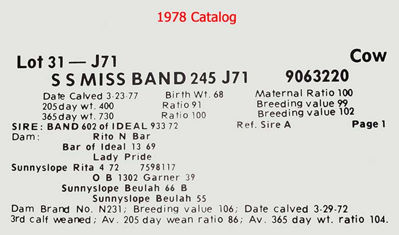 1978 sale entry